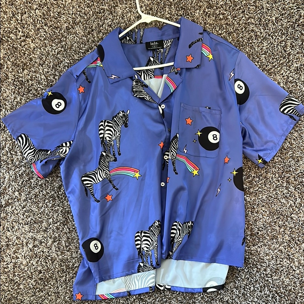 Blue Zebra Print Dressed in Lala skirt set - Picture 4 of 4